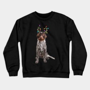 German Wirehaired Pointer Christmas Dog Crewneck Sweatshirt